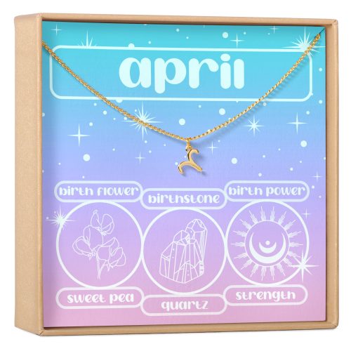 April Birthday Necklace, Multiple Styles Necklace - Dear Ava