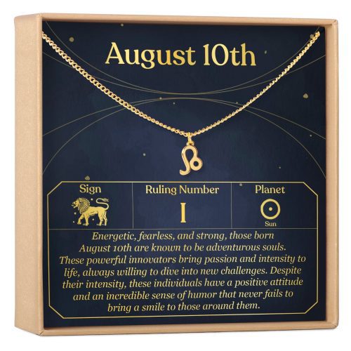 August 10th Leo Necklace - Dear Ava