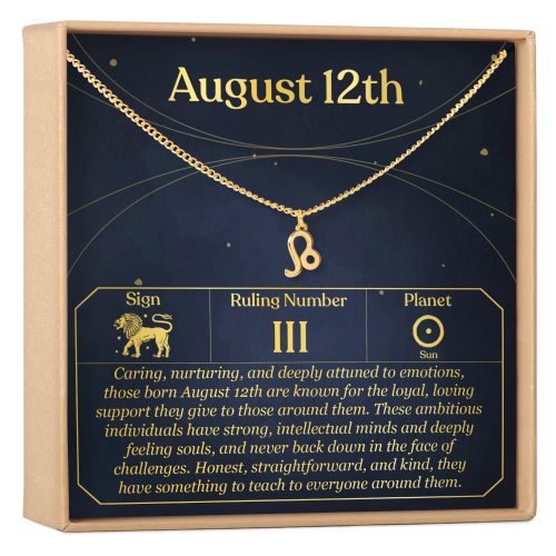 August 12th Leo Necklace - Dear Ava