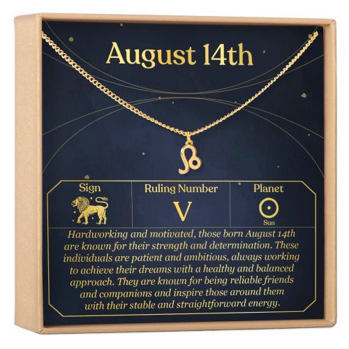 August 14th Leo Necklace - Dear Ava