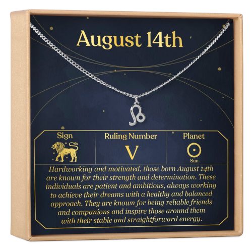 August 14th Leo Necklace - Dear Ava