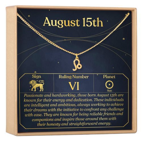 August 15th Leo Necklace - Dear Ava