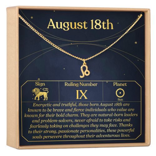 August 18th Leo Necklace - Dear Ava