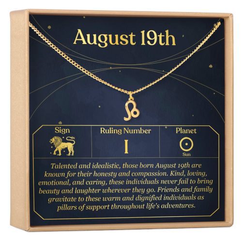 August 19th Leo Necklace - Dear Ava