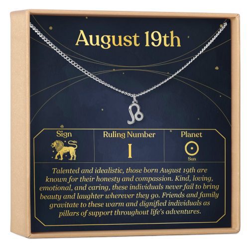 August 19th Leo Necklace - Dear Ava