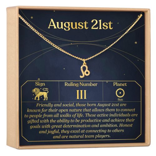 August 21st Leo Necklace - Dear Ava