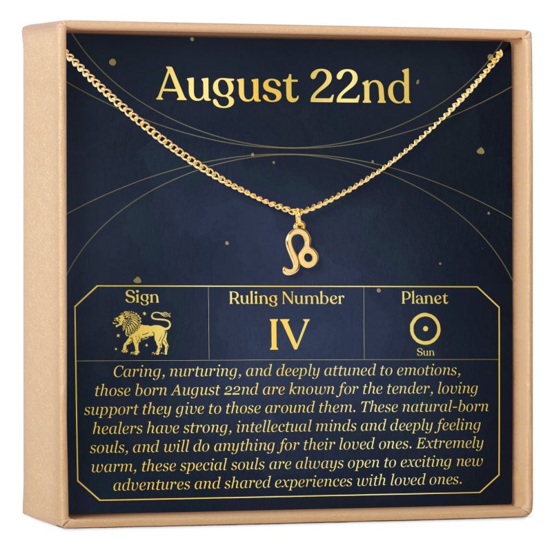 August 22nd Leo Necklace - Dear Ava