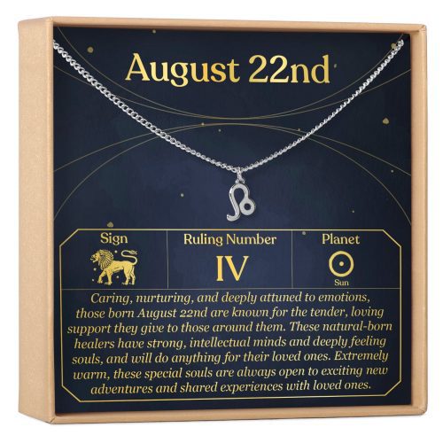 August 22nd Leo Necklace - Dear Ava