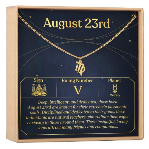 August 23rd Virgo Necklace - Dear Ava