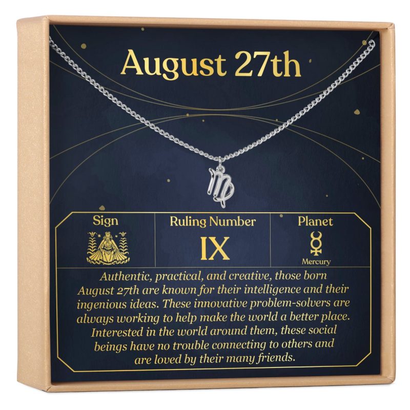 August 27th Virgo Necklace - Dear Ava