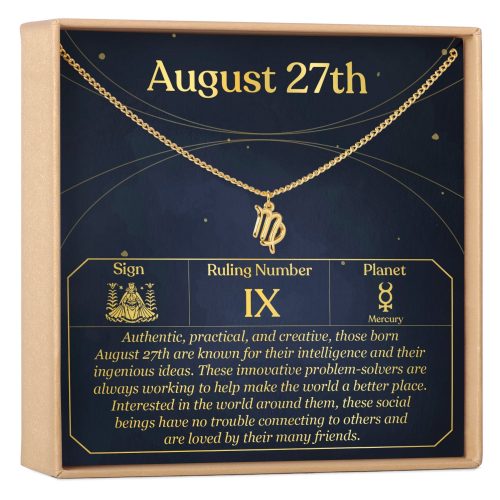 August 27th Virgo Necklace - Dear Ava