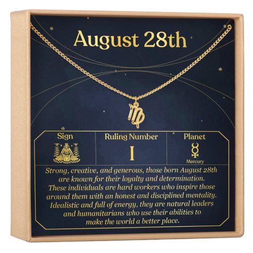 August 28th Virgo Necklace - Dear Ava