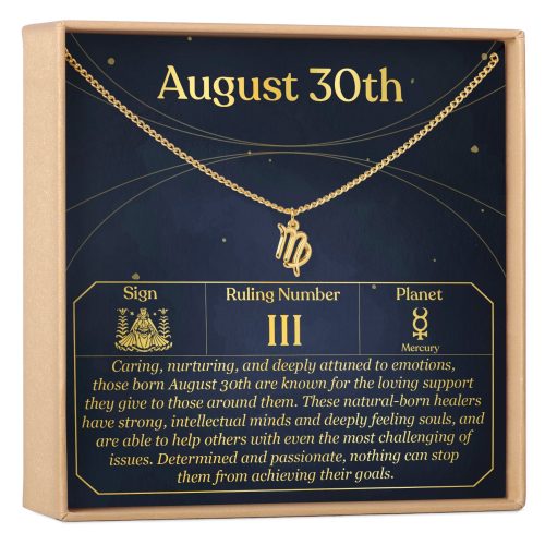 August 30th Virgo Necklace - Dear Ava