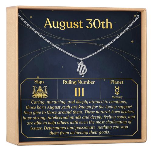 August 30th Virgo Necklace - Dear Ava