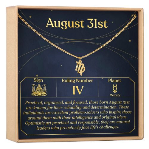 August 31st Virgo Necklace - Dear Ava