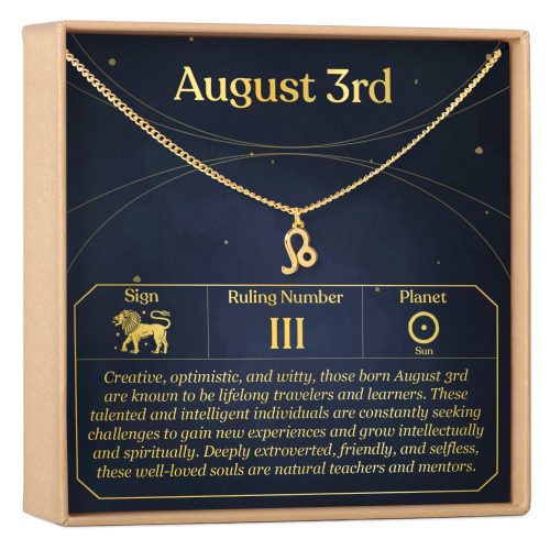 August 3rd Leo Necklace - Dear Ava