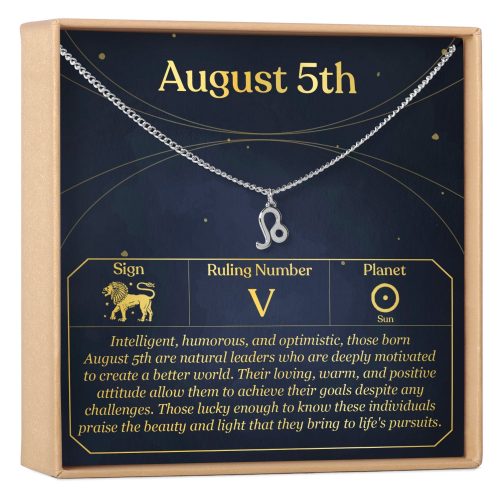 August 5th Leo Necklace - Dear Ava