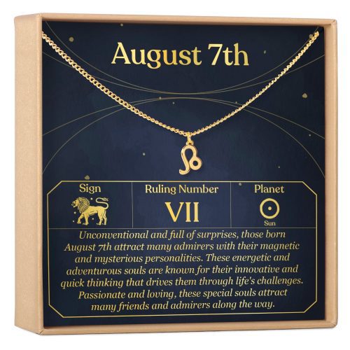 August 7th Leo Necklace - Dear Ava