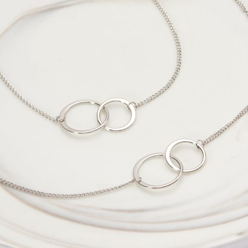 aunt niece double circles necklace set 152012