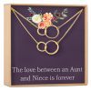 Aunt - Niece Double Circles Necklace Set - Dear Ava