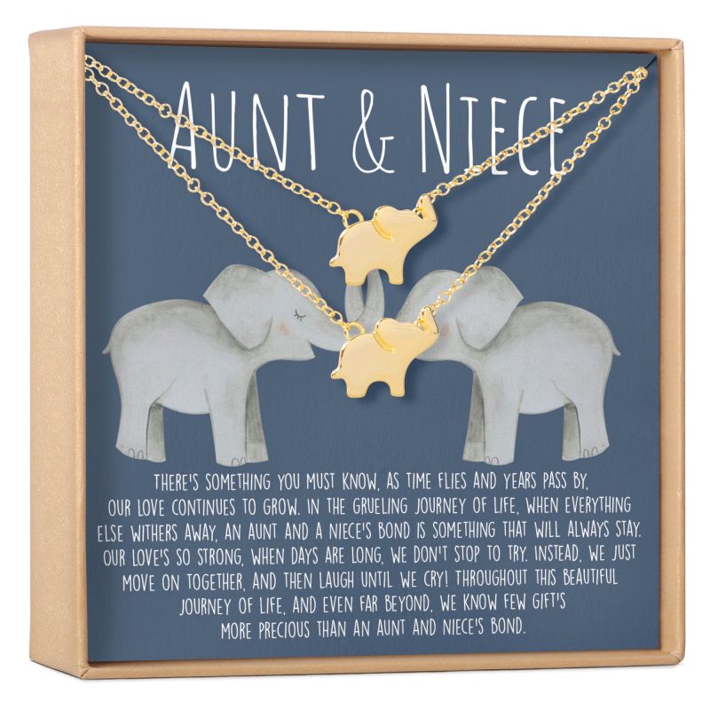 aunt niece elephant necklace set 636743