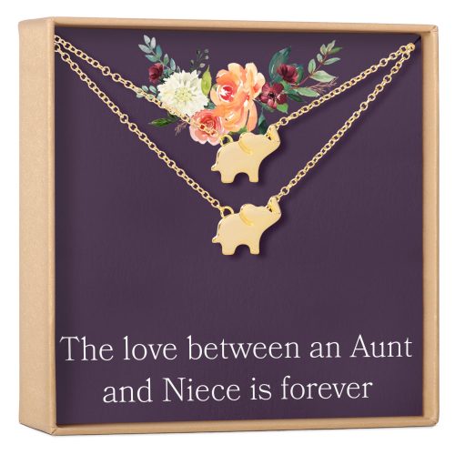 Aunt - Niece Elephant Necklace Set - Dear Ava