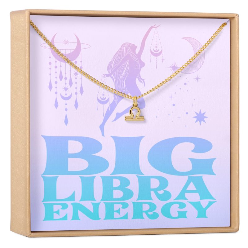 Big Libra Energy Zodiac Necklace - Dear Ava