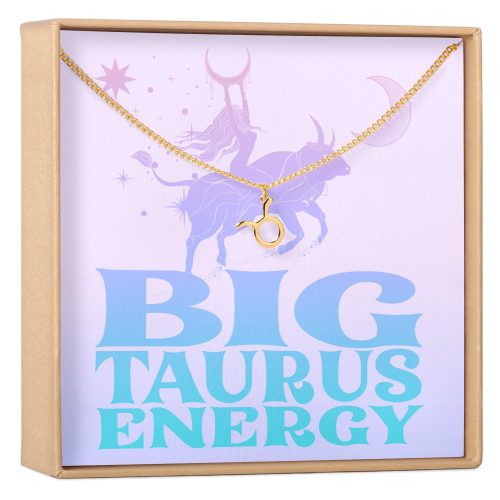 Big Taurus Energy Zodiac Necklace - Dear Ava