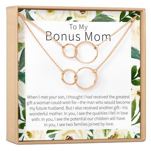 Bonus Mom Double Circles Necklace Set - Dear Ava