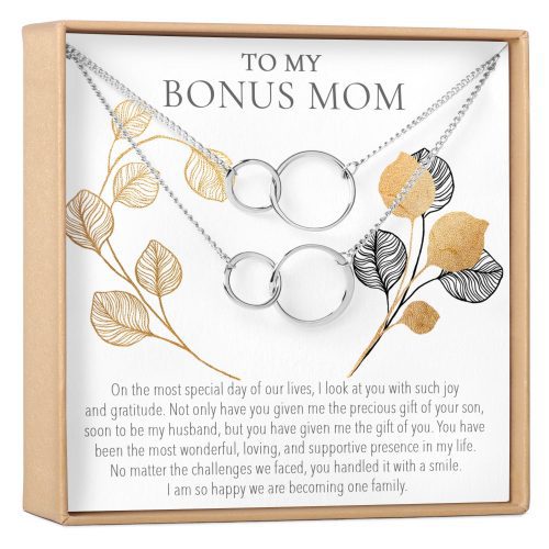 Bonus Mom Double Circles Necklace Set - Dear Ava