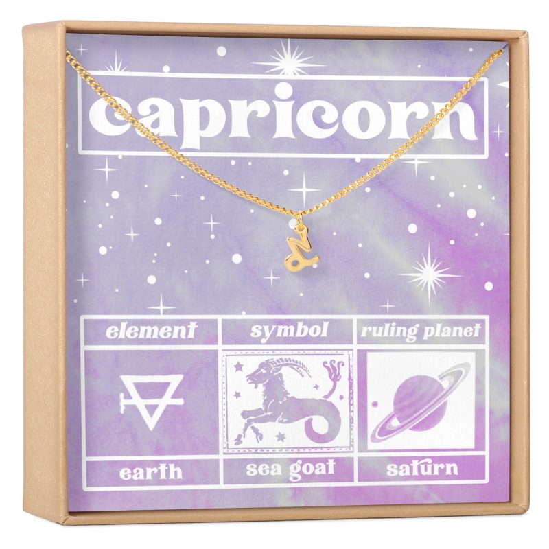 Celestial Capricorn Zodiac Necklace - Dear Ava