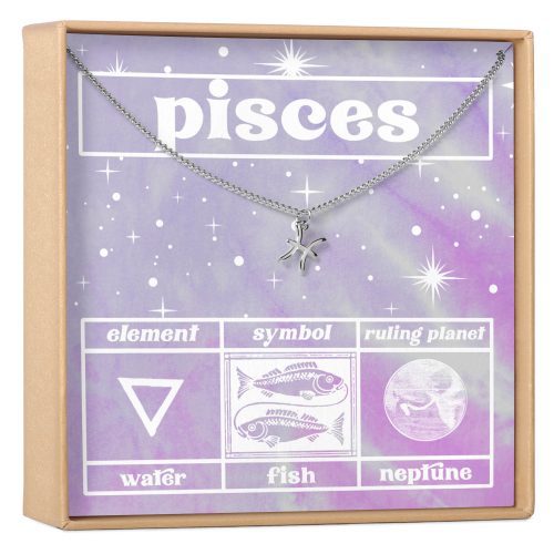 Celestial Pisces Zodiac Necklace - Dear Ava