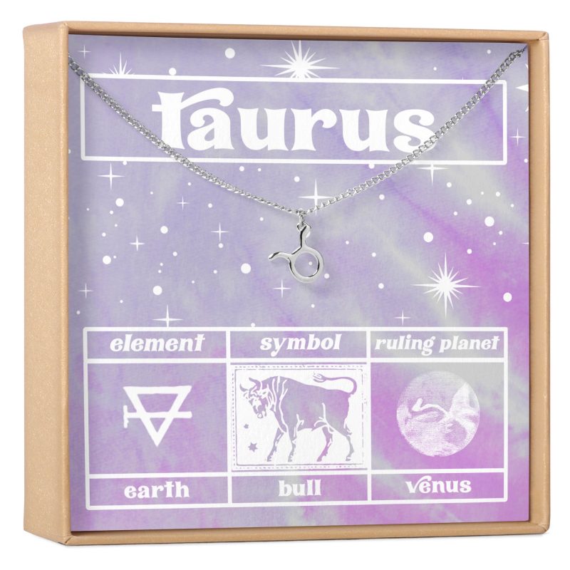 Celestial Taurus Zodiac Necklace - Dear Ava