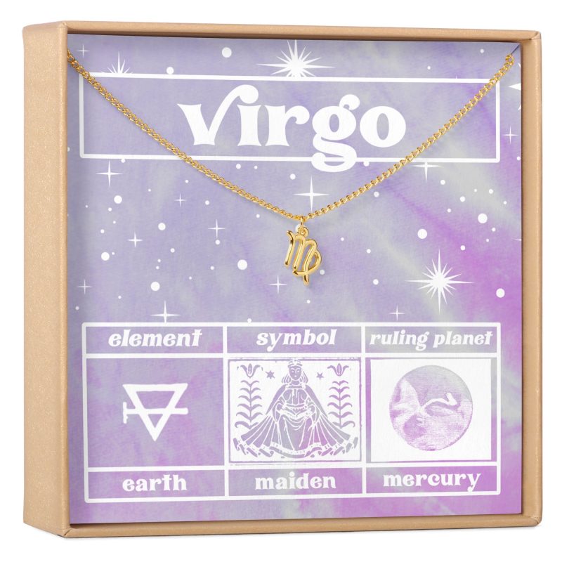 Celestial Virgo Zodiac Necklace - Dear Ava