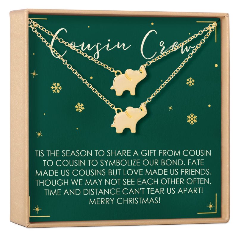 christmas gift for cousin elephant necklace set 151809