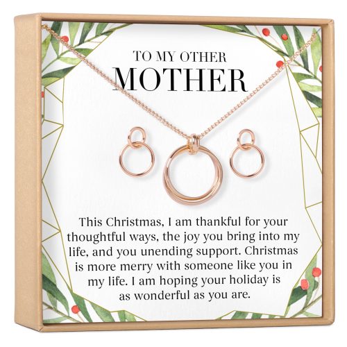 christmas gift for other mother linked circles earring and necklace jewelry set 142094