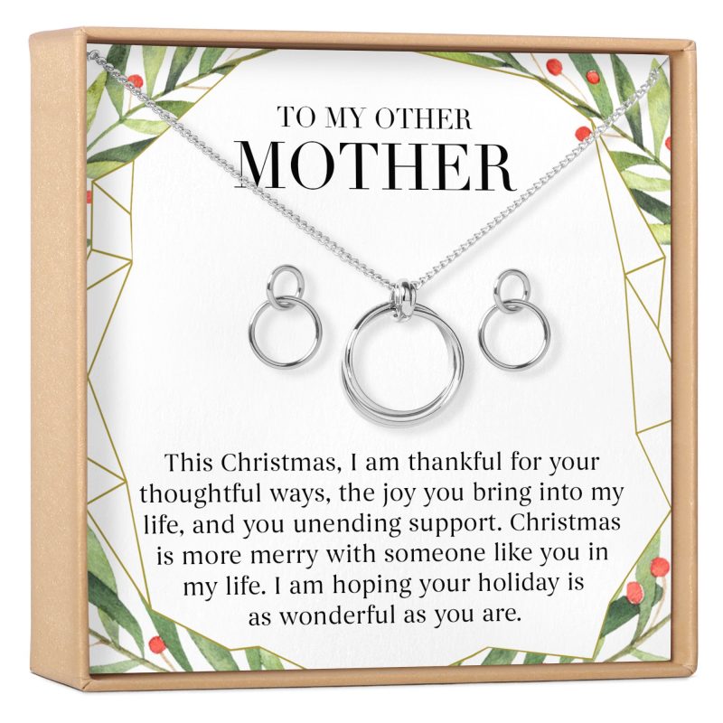 christmas gift for other mother linked circles earring and necklace jewelry set 763880