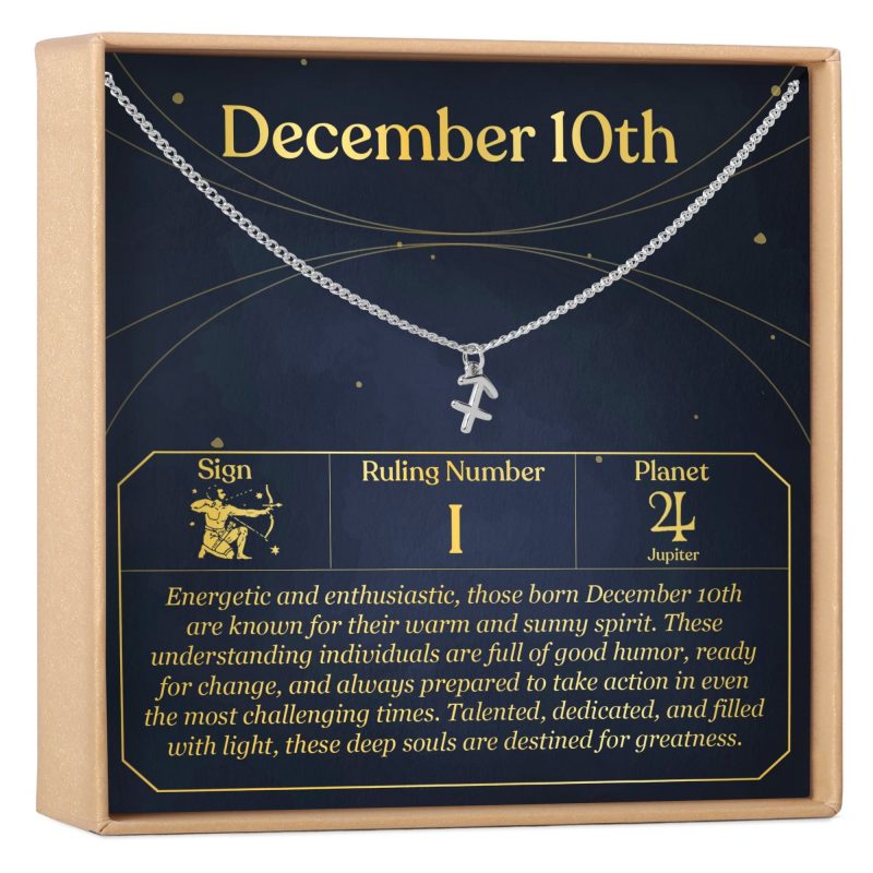 December 10th Sagittarius Necklace - Dear Ava