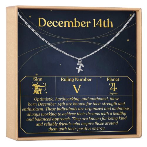 December 14th Sagittarius Necklace - Dear Ava