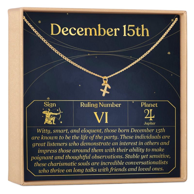 December 15th Sagittarius Necklace - Dear Ava