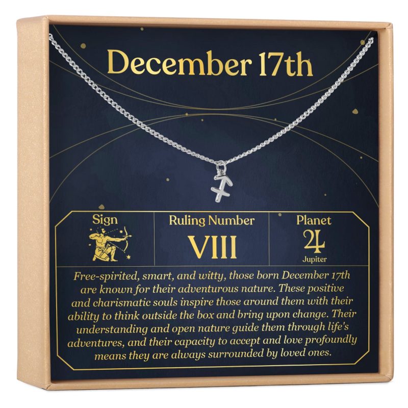 December 17th Sagittarius Necklace - Dear Ava