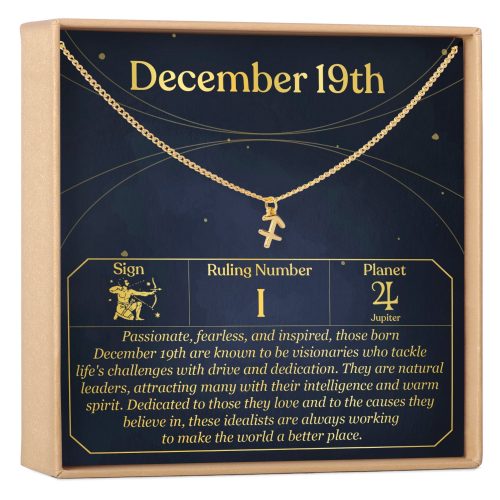 December 19th Sagittarius Necklace - Dear Ava