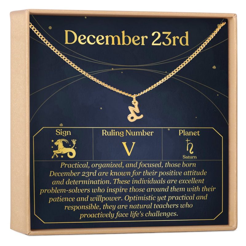 December 23rd Capricorn Necklace - Dear Ava