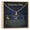 December 25th Capricorn Necklace - Dear Ava