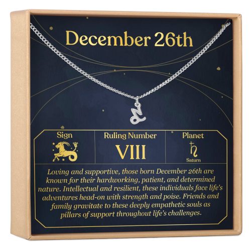 December 26th Capricorn Necklace - Dear Ava