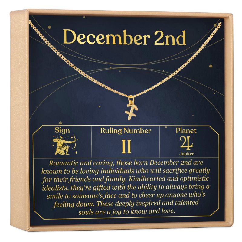 December 2nd Sagittarius Necklace - Dear Ava