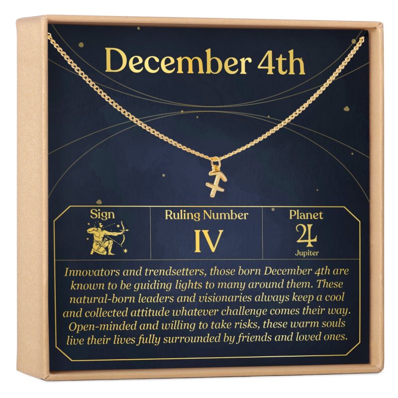 December 4th Sagittarius Necklace - Dear Ava