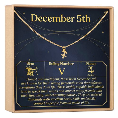 December 5th Sagittarius Necklace - Dear Ava