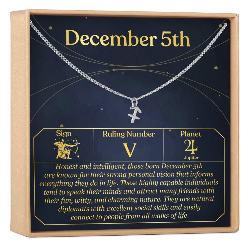 December 5th Sagittarius Necklace - Dear Ava