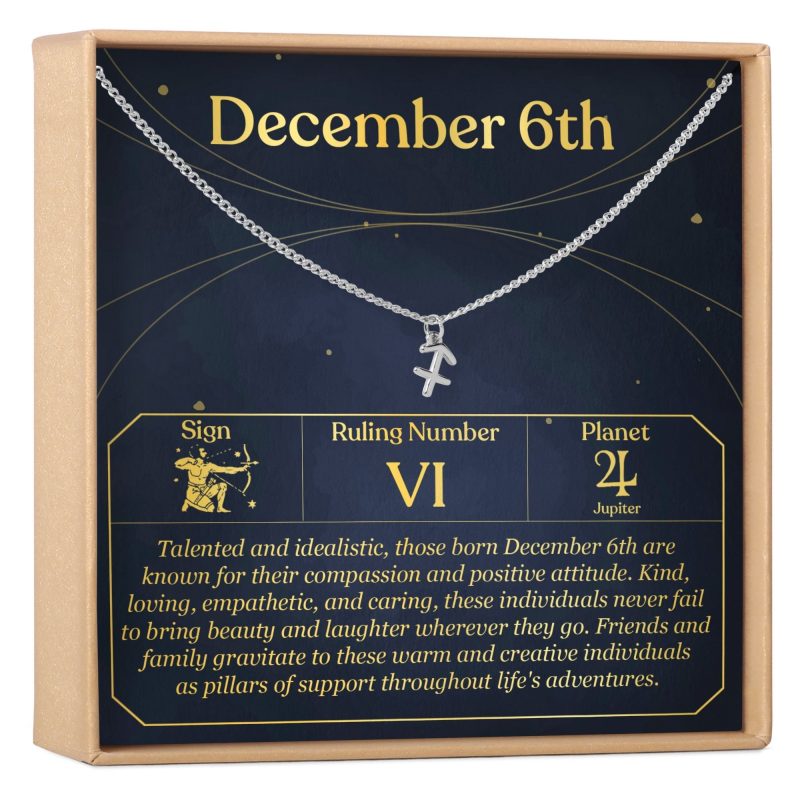 December 6th Sagittarius Necklace - Dear Ava